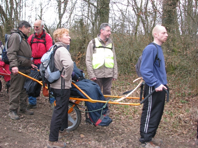 randonnée sportive avec joëlettes, Bure, 2012